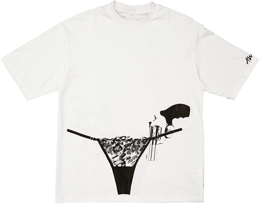 STRAPPED SEXY TEE B/W