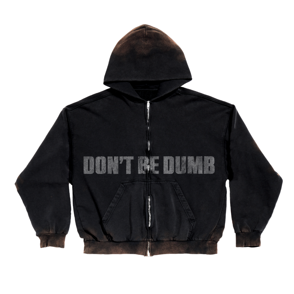 RUST WASH DON'T BE DUMB HOODIE 2