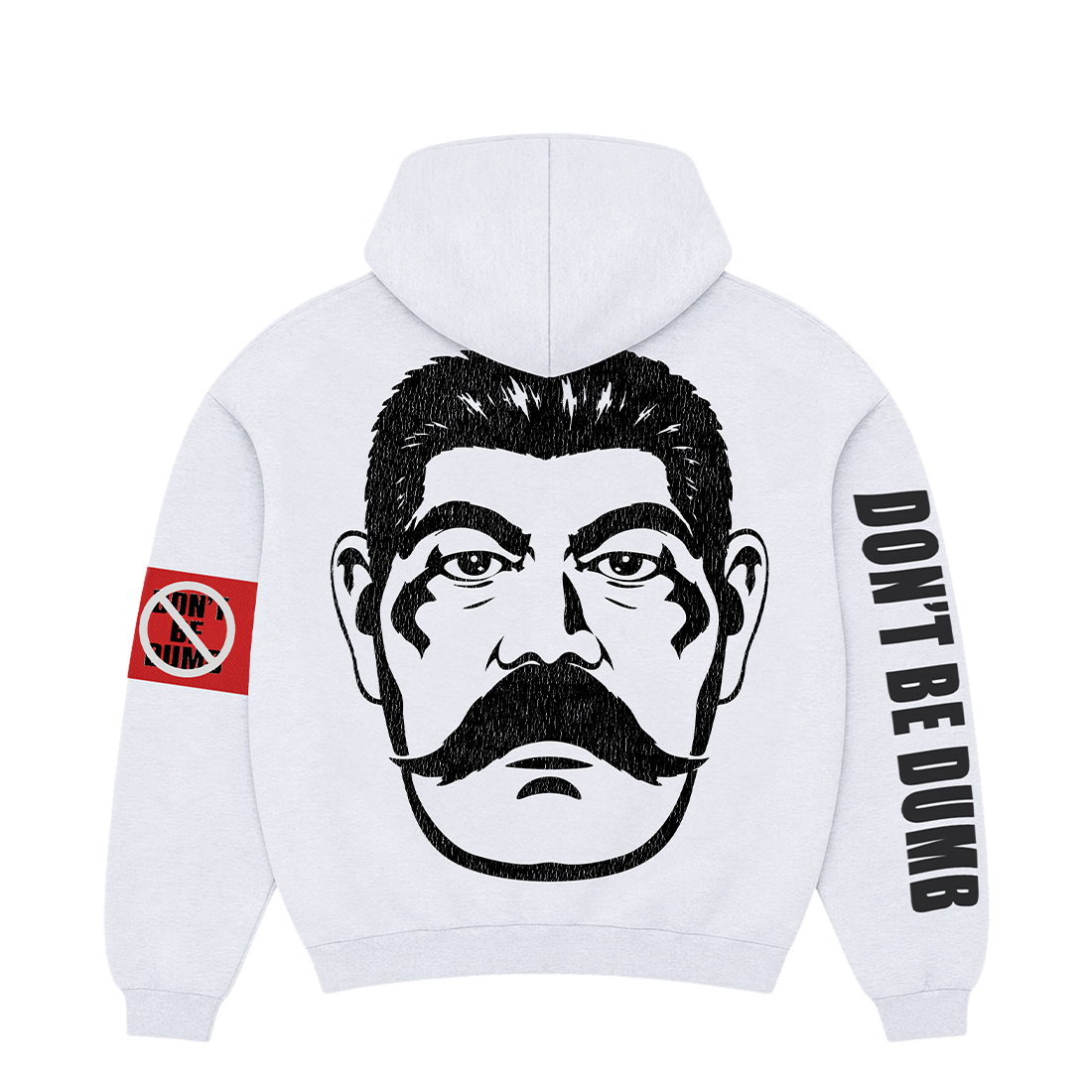 WHITE ZIP DICTATOR HOODIE B