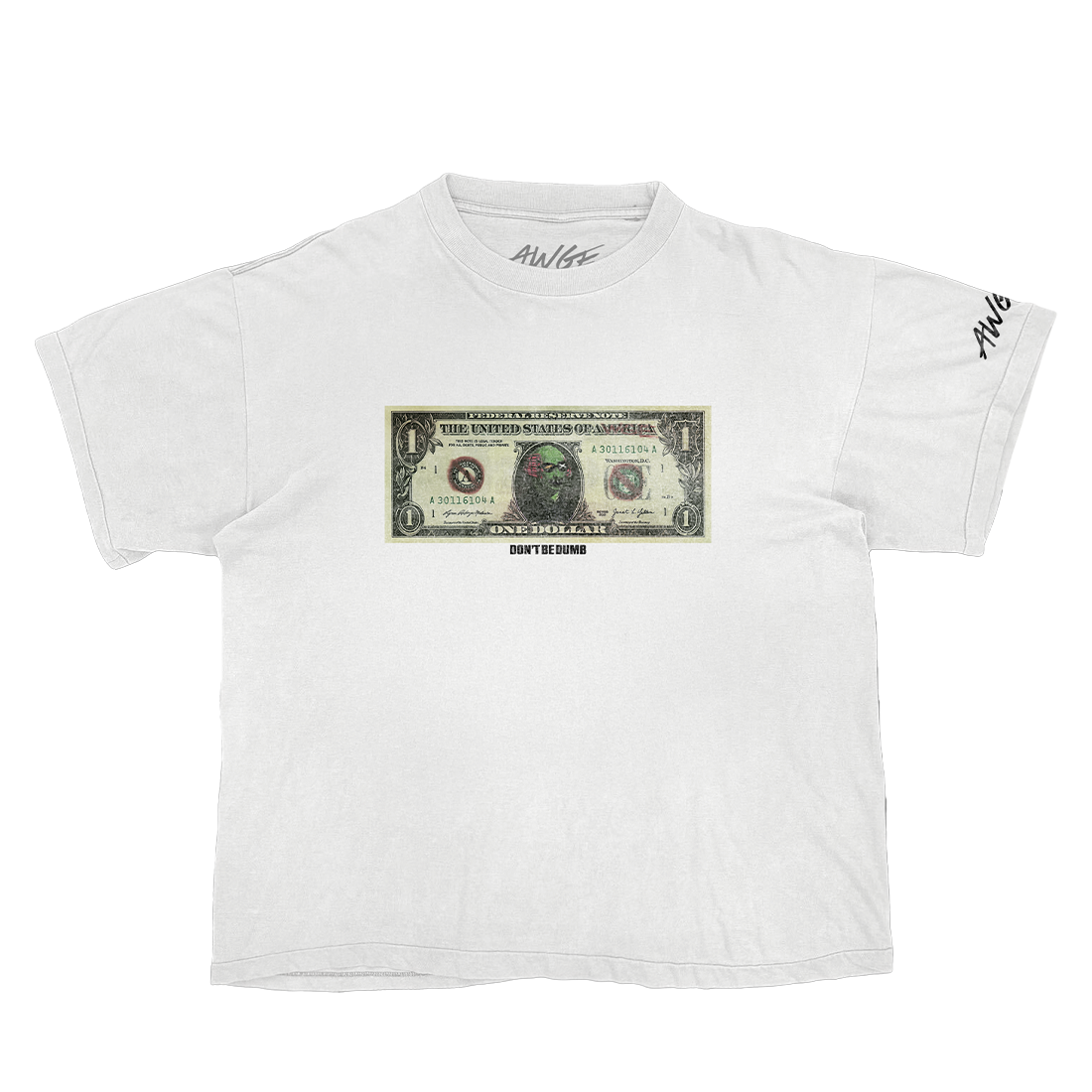 Don't Be Dumb Tour Dollar Bill Dateback T-Shirt Front