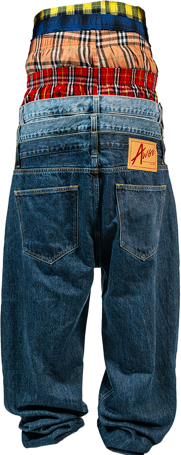 LAYERED STACKED DENIM