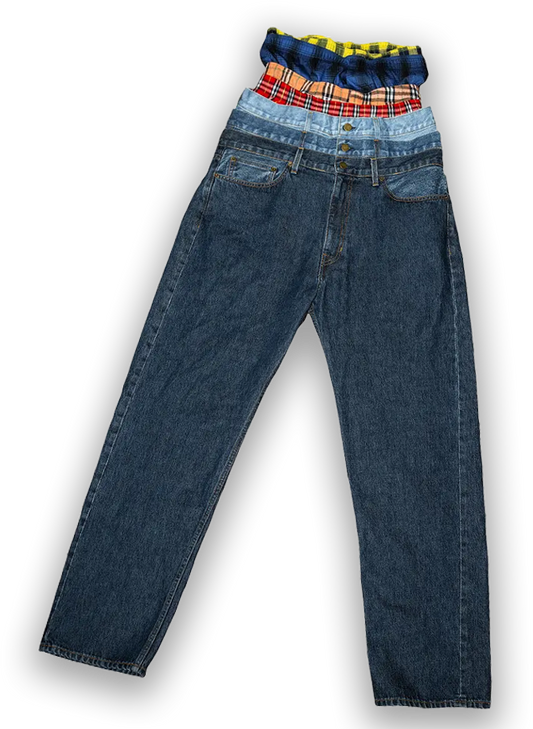 AWGE LAYERED STACKED DENIM