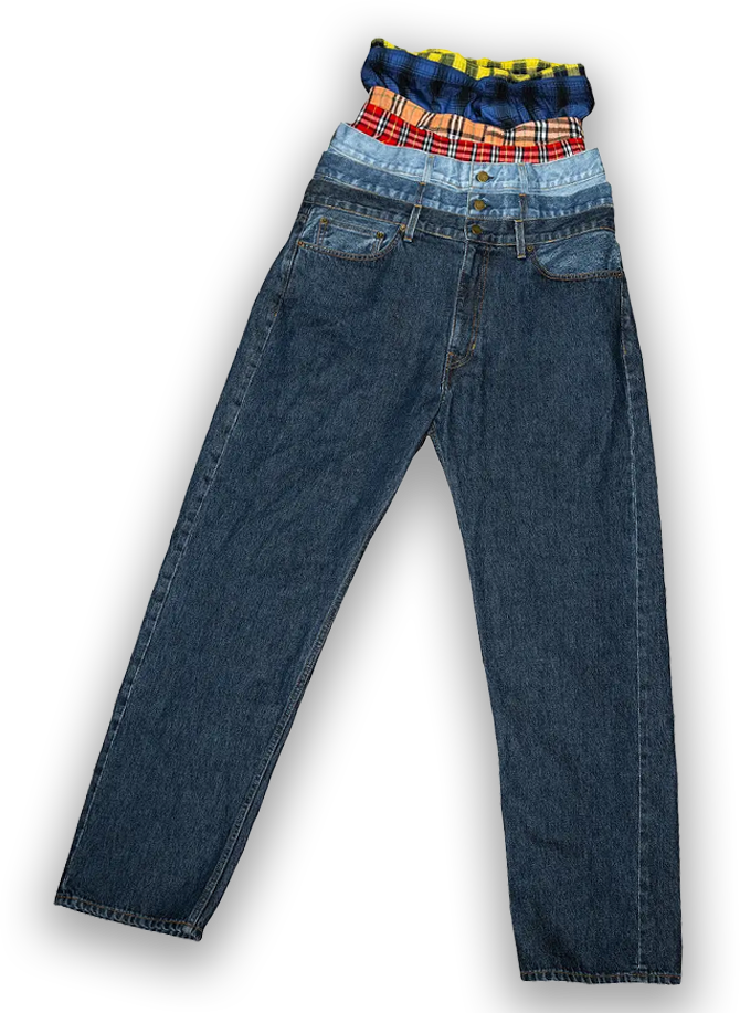 AWGE LAYERED STACKED DENIM