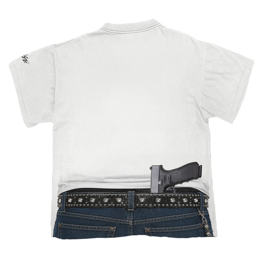 RHINESTONE TROMP L'OEIL TEE B