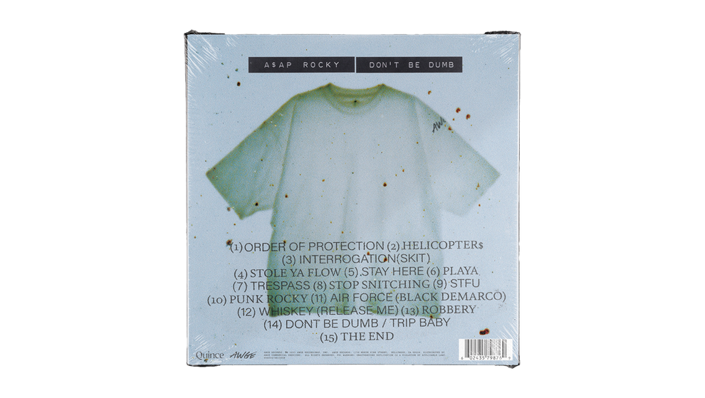 洋楽 A$AP ROCKY x QUINCE DON'T BE DUMB VINYL A$AP ROCKY x QUINCE SHIRTHEAD EXCLUSIVE VINYL – AWGE