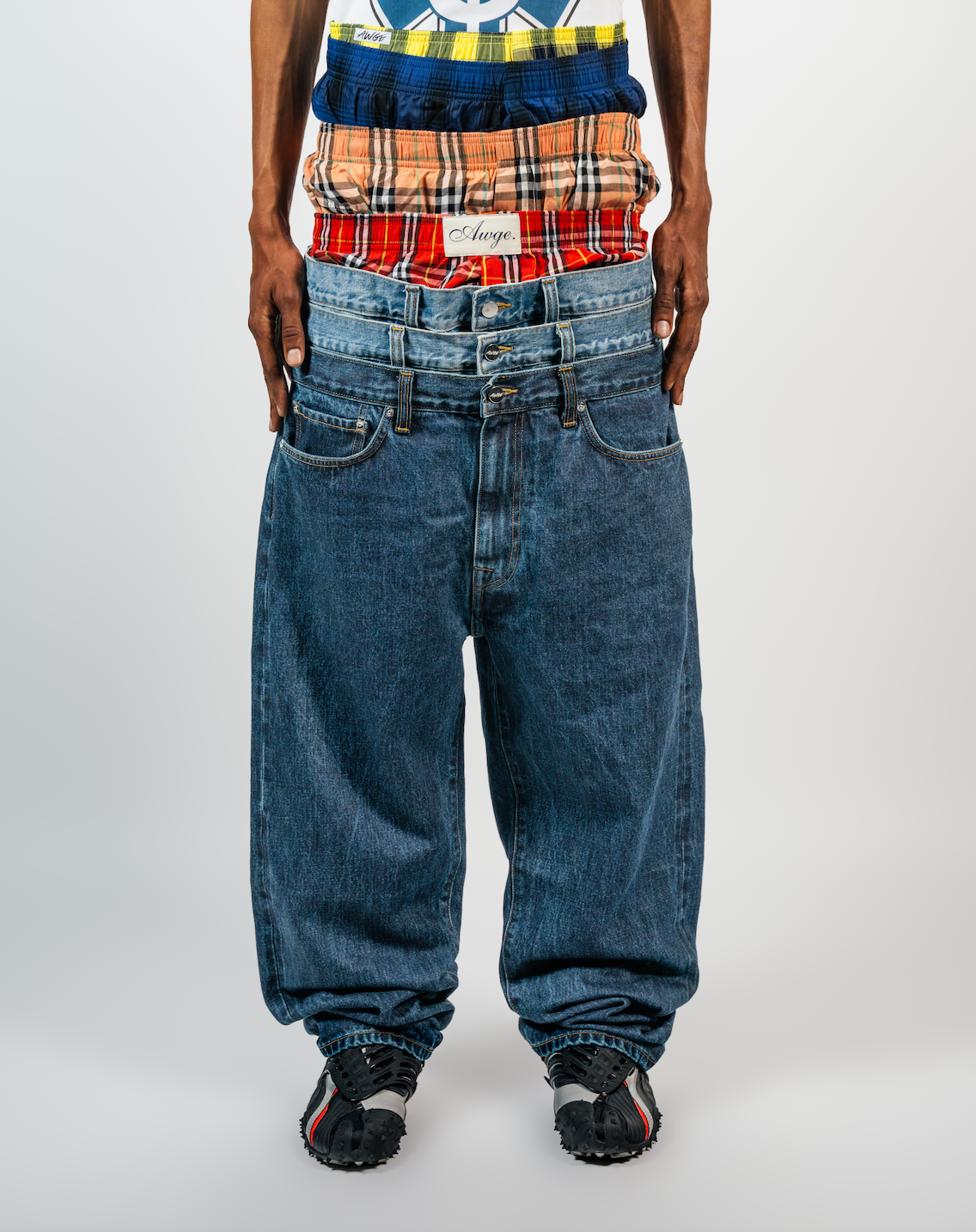 LAYERED STACKED DENIM